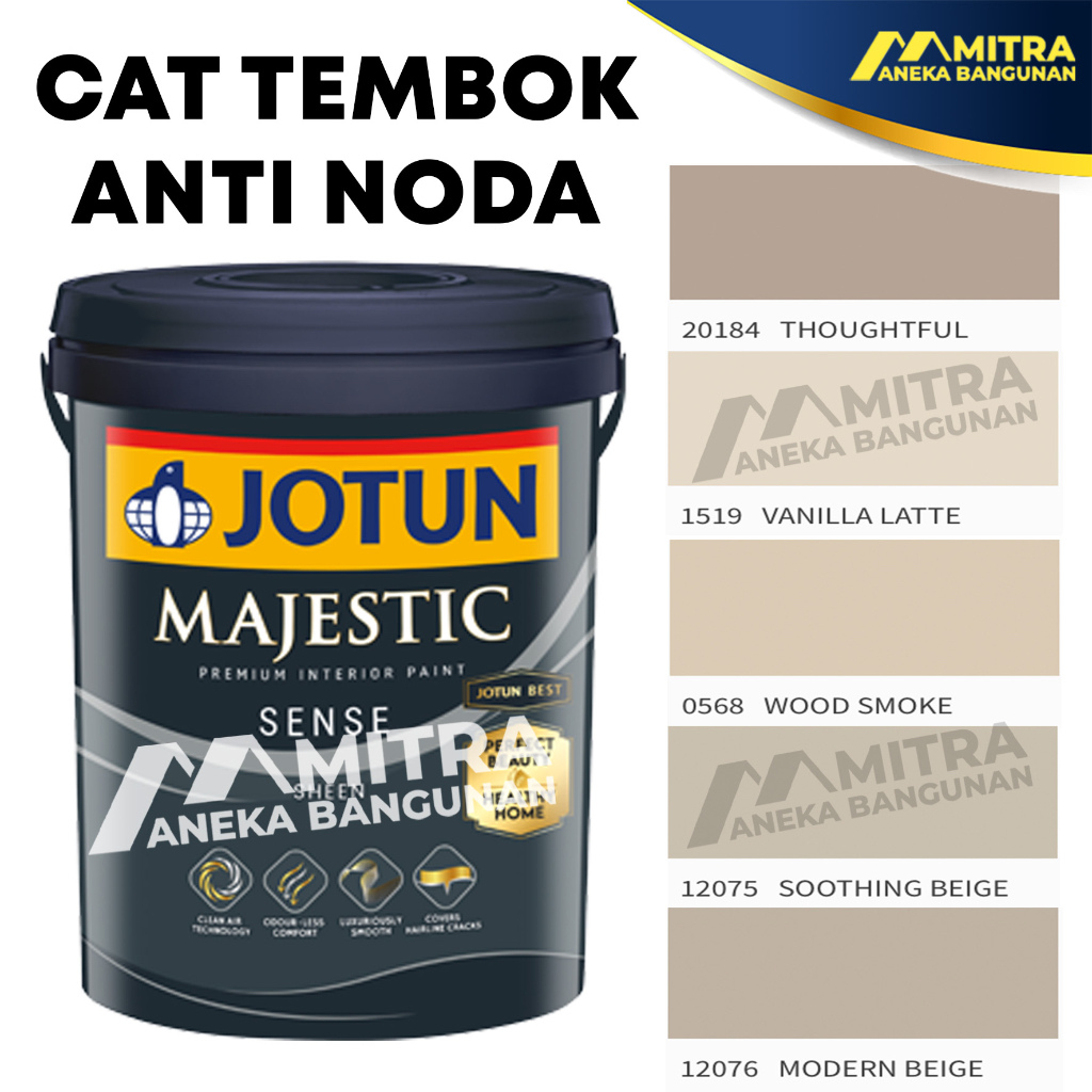 Jual Jotun Majestic Sense 25 Liter Cat Tembok Interior Anti Noda Beige Coklat Shopee Indonesia 3955