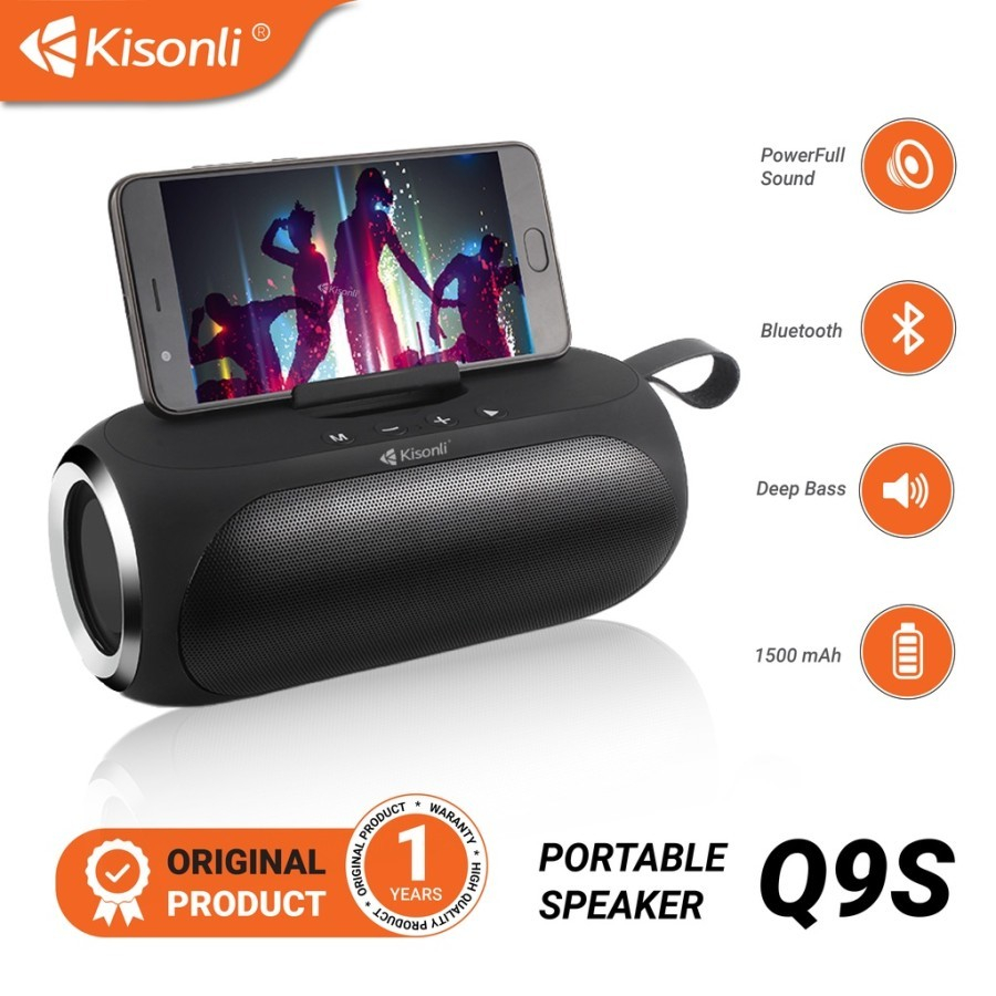 Jual Speaker Bluetooth Kisonli Q9S Hifi Super Bass | Shopee Indonesia