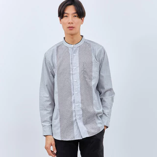 M231 Kemeja Pria Koko Couple Panjang Abu 3005