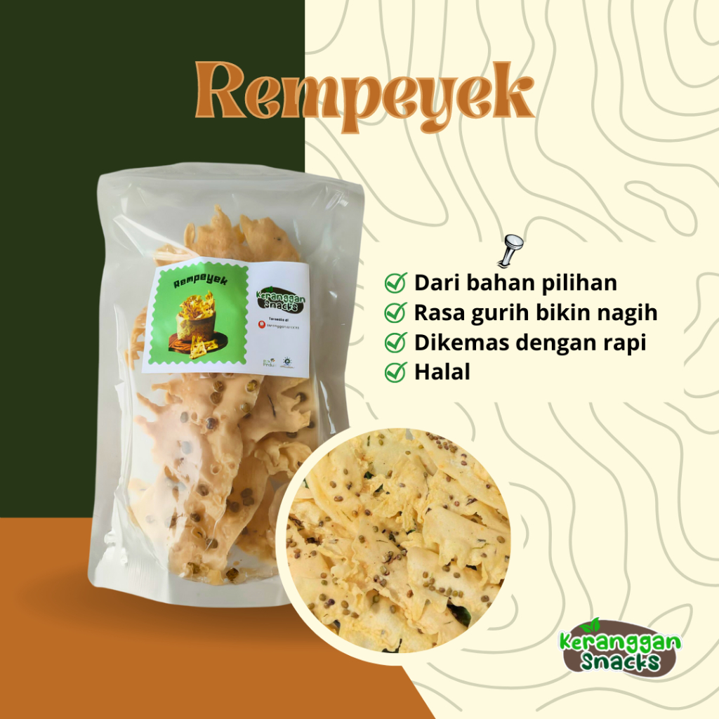 Jual KERIPIK REMPEYEK/PEYEK ( KHAS EKOWISATA KERANGGAN) | Shopee Indonesia