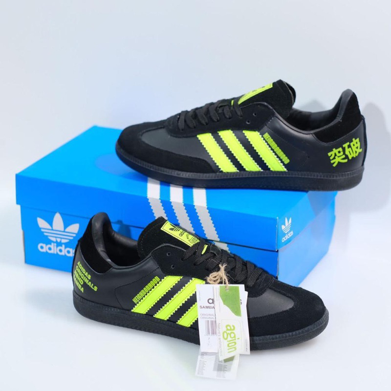 Adidas Samba X Neighborhood Black Lime BNIB