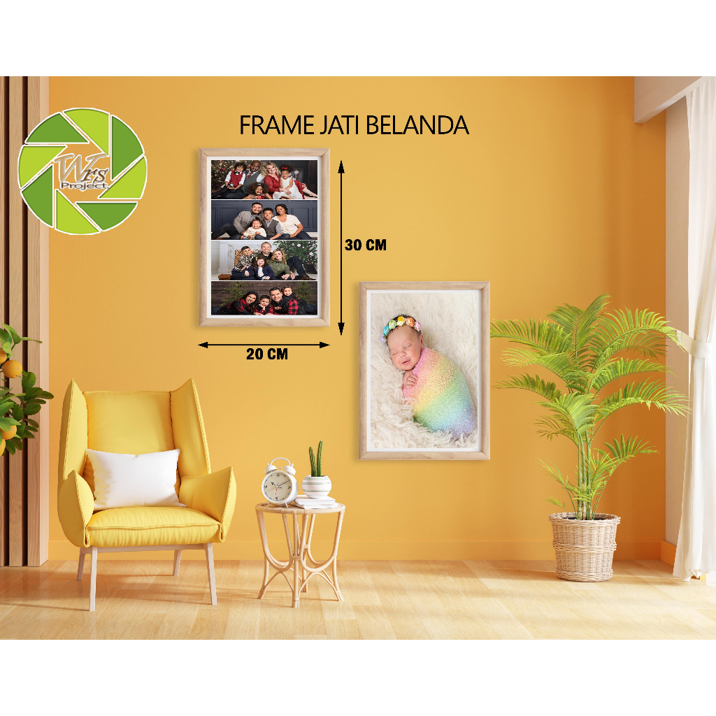 Jual CETAK FOTO + BINGKAI FOTO KAYU JATI BELANJA UKURAN 20X30 CM ( 8R ...