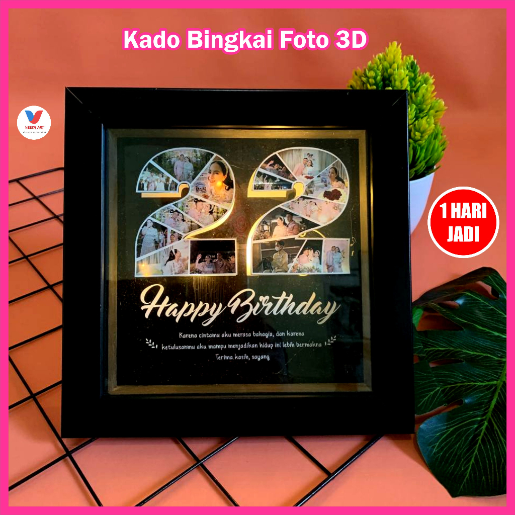 Jual Kado Ulang Tahun Ultah Foto Lampu Tidur Led Hampers Hadiah