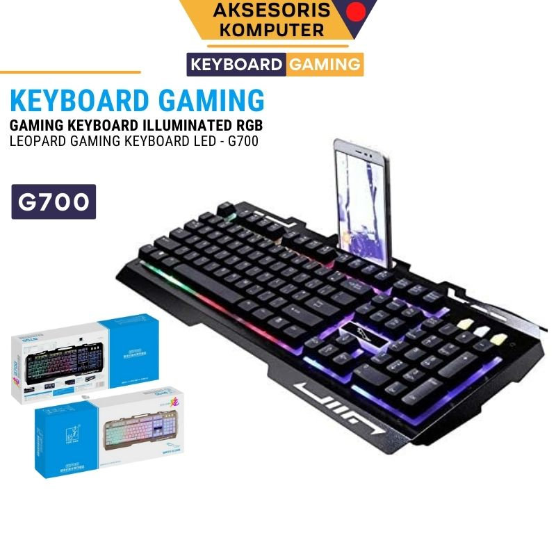 Jual Keyboard Gaming Leopard G700 RGB LED USB Bukan Keyboard Mechanical ...