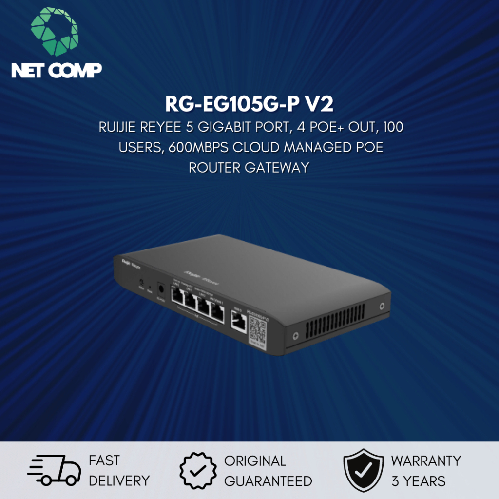 Jual RG-EG105G-P V2 RUIJIE REYEE 5 GIGABIT PORTS CLOUD MANAGED POE ...