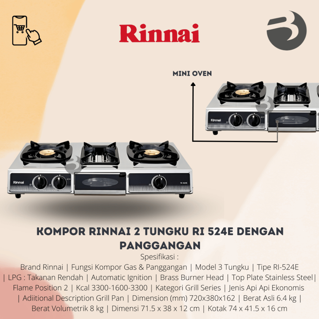 Jual rinnai 524a Harga Terbaik u0026 Termurah Oktober 2023 | Shopee Indonesia