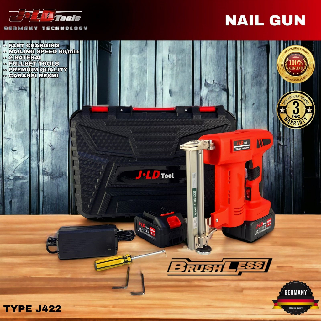 Jual Mesin Paku Tembak Cordless Jld Germany Technology Nail Gun Tanpa