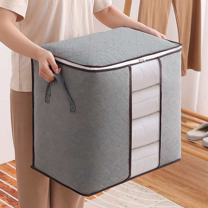 Jual Tempat Penyimpanan Bed Cover Bamboo Storage Box Organizer Bag ...