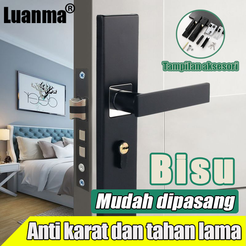 Jual High Quality Pintu Handle Kunci Pintu Rumah Set Bisu Mudah ...