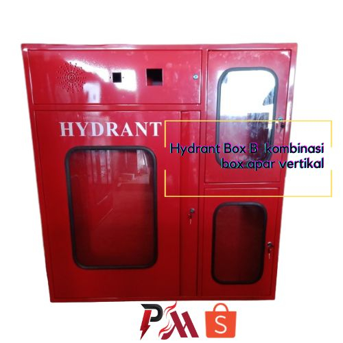 Jual Hydrant Box Type B Kombinasi Box Apar Vertikal Indoor Pintu Kaca