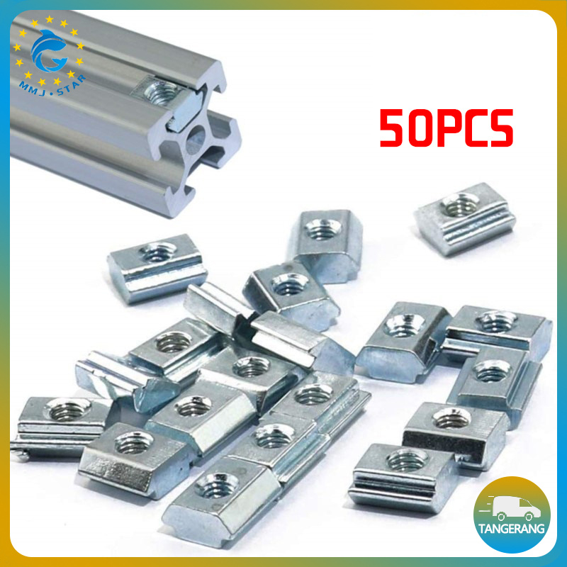 Dtacke 50-Pack M5 T-Nuts For 2020 Aluminum Extrusion - Sliding T Slot Nut For 3D Printer & CNC Builds - View #10
