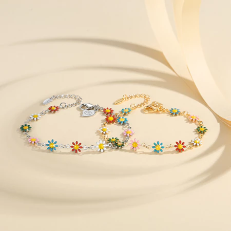 Gelang Tangan Rantai Bunga 