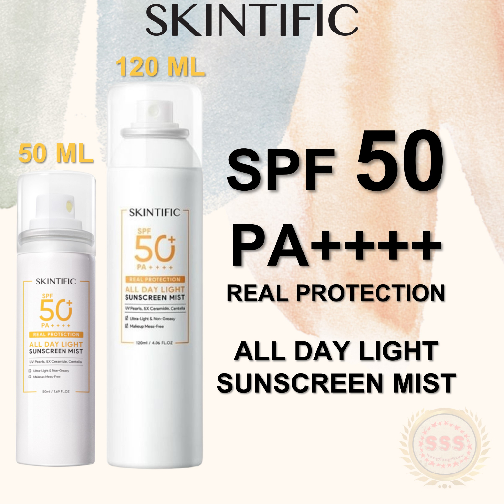 Jual Skintific All Day Light Sunscreen Mist Spf50 Pa 50ml 120ml Shopee Indonesia 6451