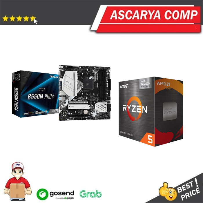 Jual (BUNDLE) ASROCK B550M PRO4 + Ryzen 5 5600GT | Shopee Indonesia