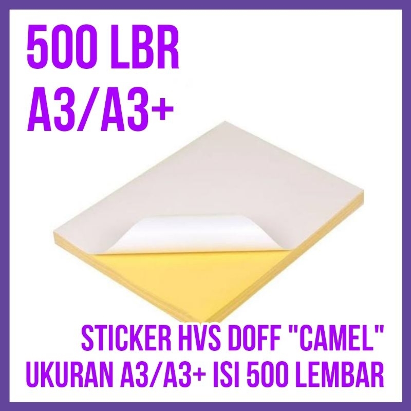 Jual [500 Lembar] Kertas Sticker Hvs Doff Camel Ukuran A3 A3 Isi 500