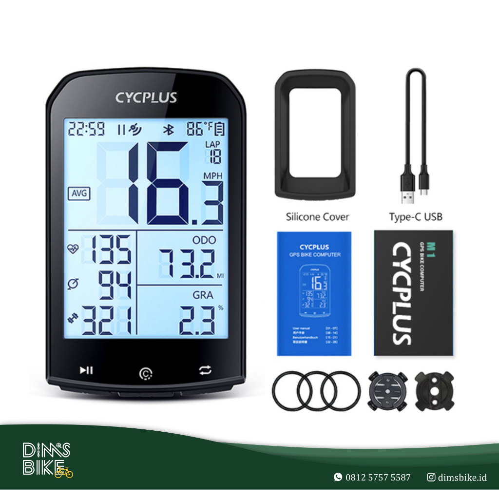Jual Cycplus M1 Gps Bike Computer Speedometer Cyclocomp Sepeda Not Xoss ...