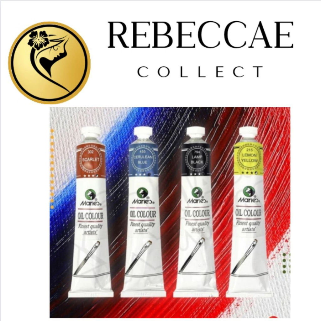 Jual maries oil color paint/cat minyak lukis kanvas warna cerulean blue ...