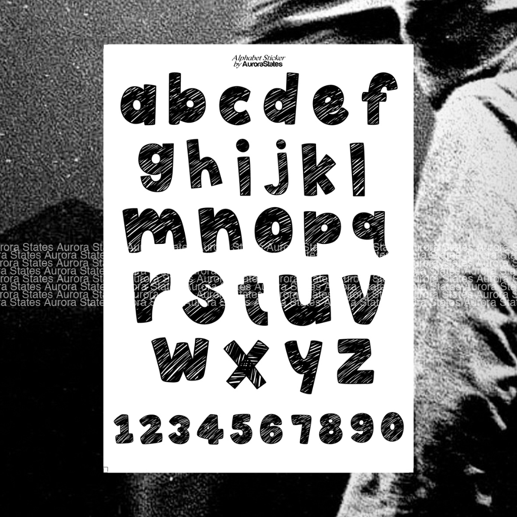 Jual Alphabet Sticker Packs | Sticker Keyboard | Sticker ABCD | Sticker ...