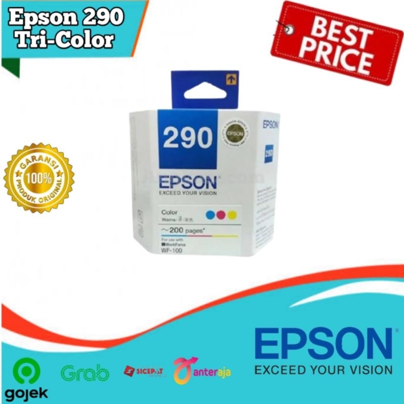 Jual Tinta Epson 290 Color Original Cartridge For Printer WF-100 ...