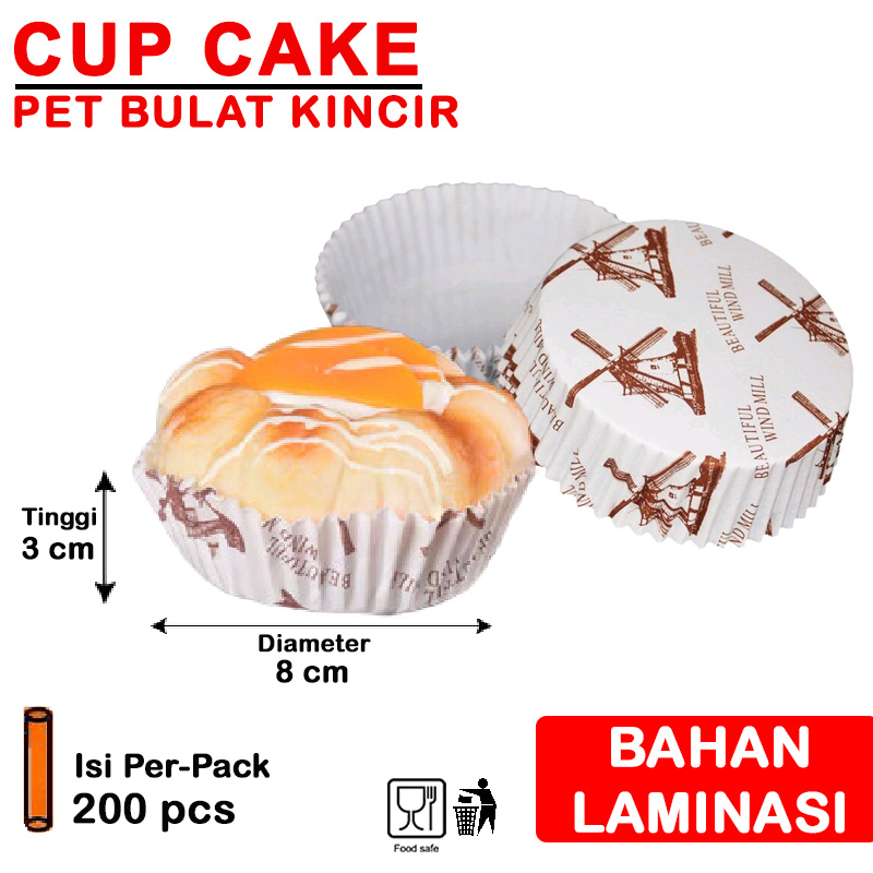 Jual Paper cup case roti bulat 8 cm kincir isi 200pcs Cup Cake Bulat