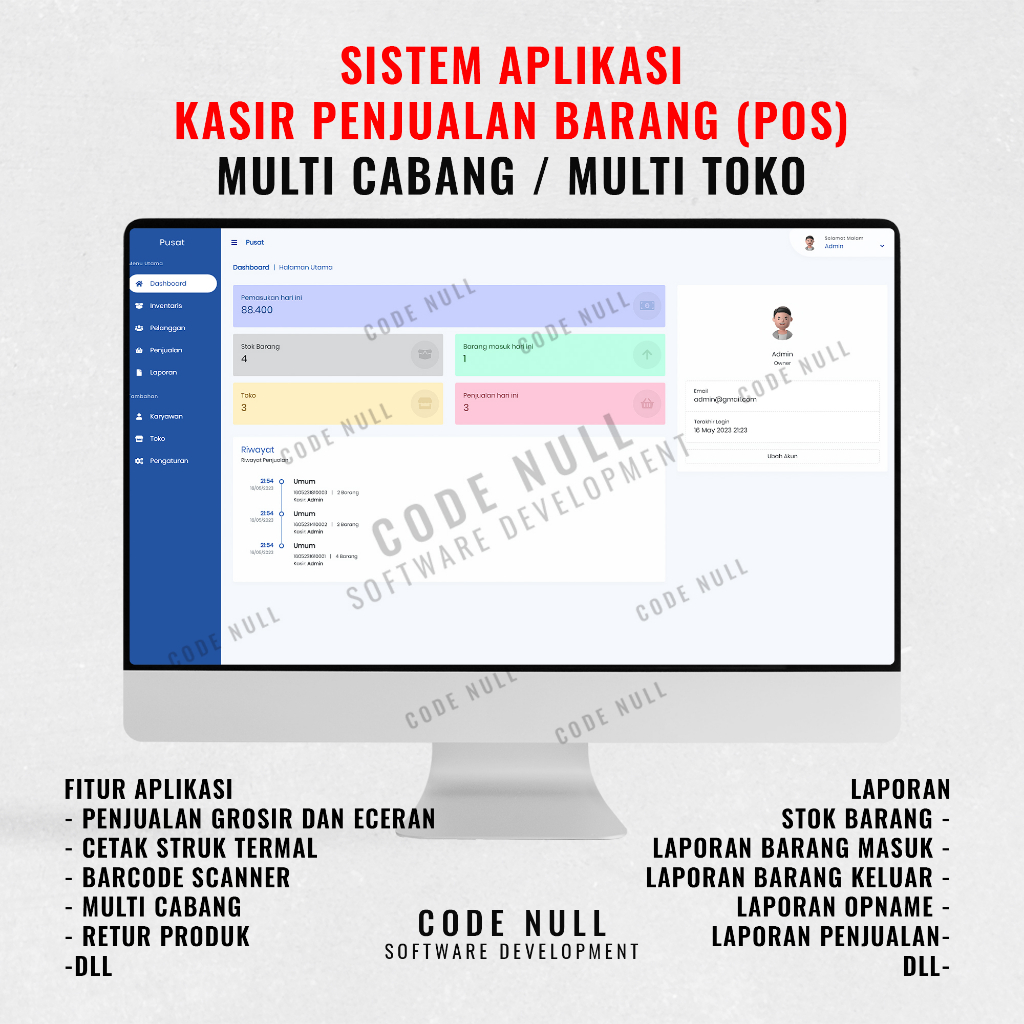 Jual Sistem Aplikasi Kasir (POS) MULTI CABANG / MULTI TOKO | Shopee ...