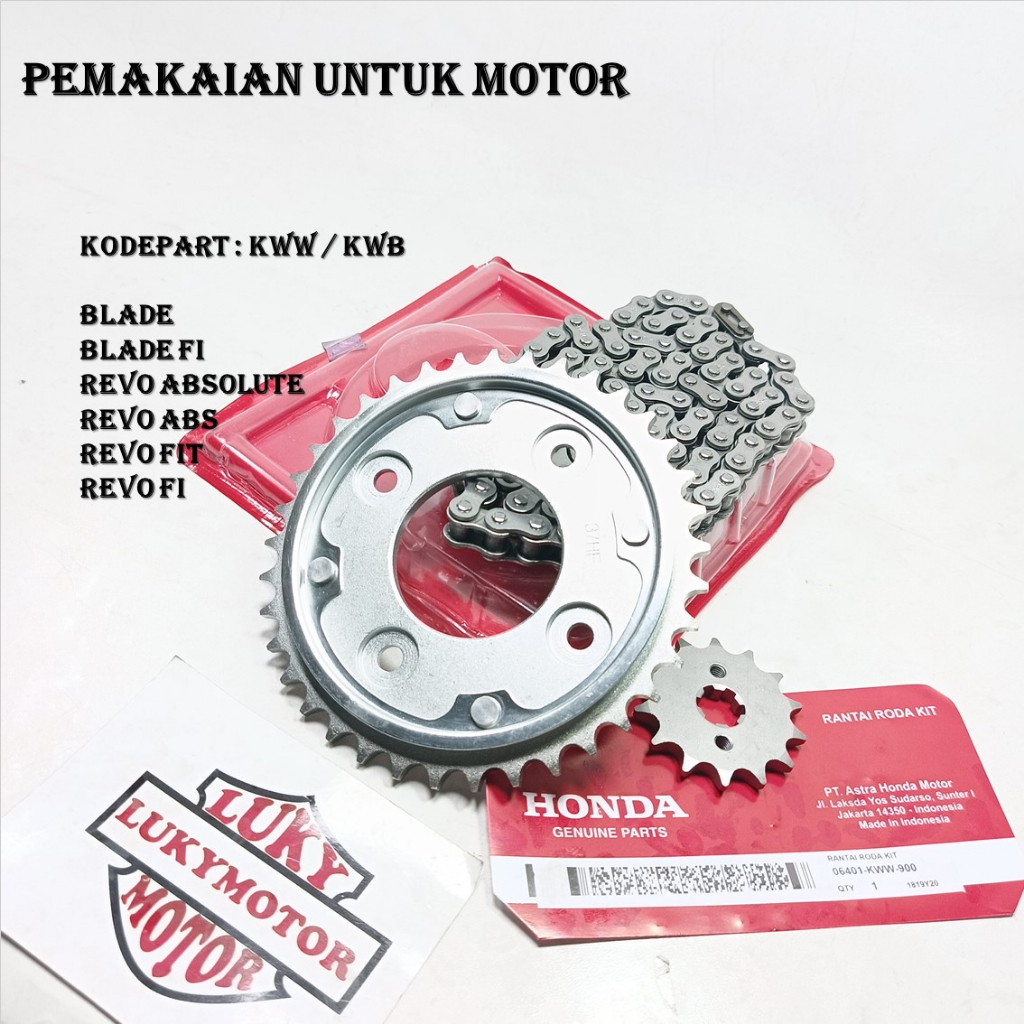 Jual GEAR SET / GEAR SET PAKET RANTAI BLADE , BLADE NEW , REVO ABSOLUTE
