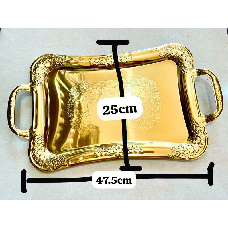 Jual Talam Nampan Gelas Teko Piring Kuningan Gold Oleh Haji | Shopee ...