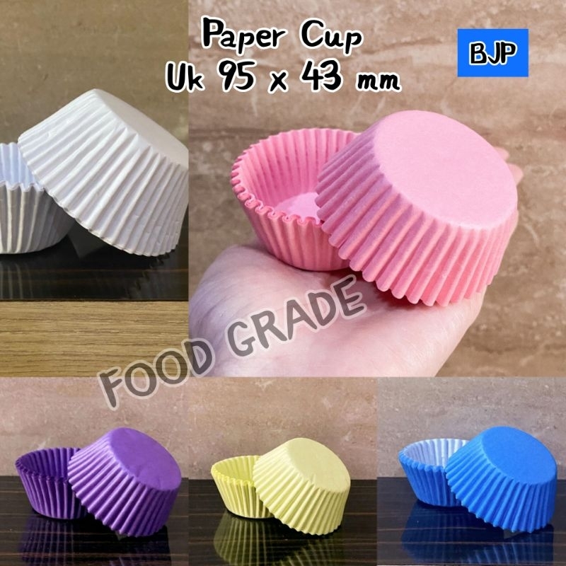 Jual PUTIH & WARNA ~ Kertas Cup Cake uk 95mm x 43 mm ~ FOOD GRADE ...