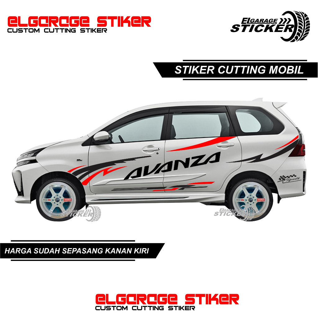 Jual Stiker mobil avanza stiker cutting variasi body samping terbaru
