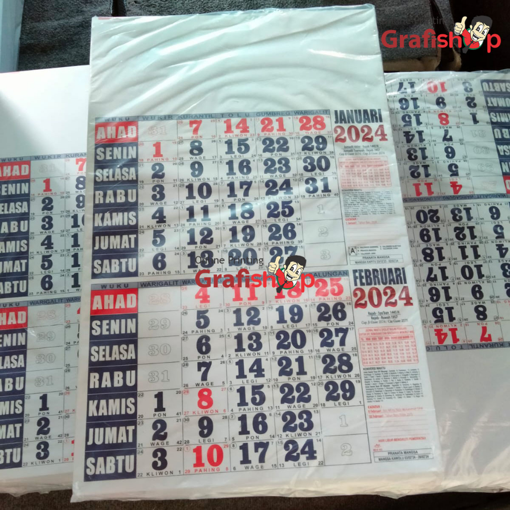 Jual Blangko Kalender 2025 dwi wulan / 2 bulanan 1 pack isi 200 set