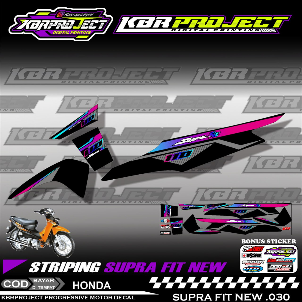 Jual SUPRA FIT NEW STIKER STRIPING PREMIUM LIS VARIASI MOTOR HONDA ...