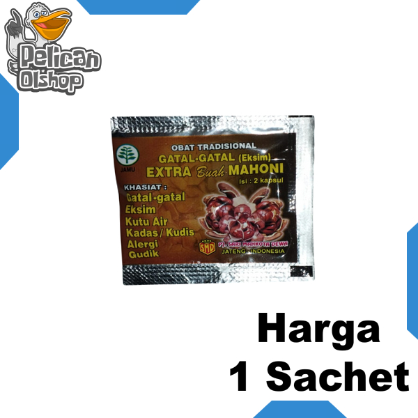 Jual Jamu Herbal Ekstrak Kapsul Bubuk Biji Buah Mahoni Obat Gatal
