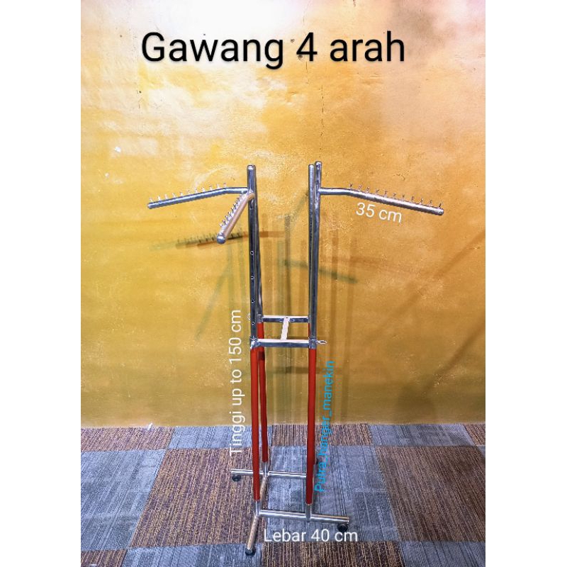 Jual Stand Hanger Toko Baju Minimalis Gantungan Gawang Baju Gawang Arah Krom Shopee Indonesia