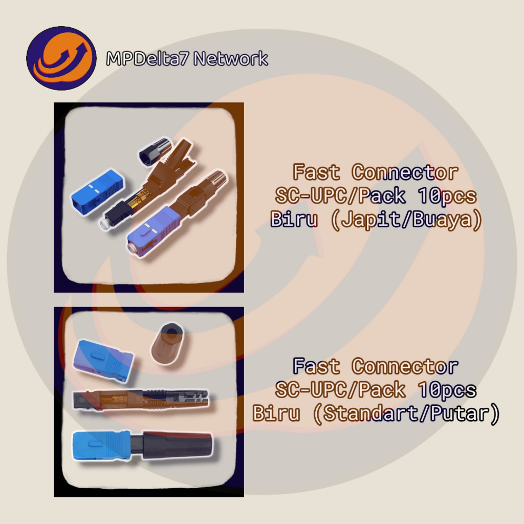 Jual Fast Connector Fiber Optik SC-UPC Adapter FO SC-UPC (10 Pcs ...