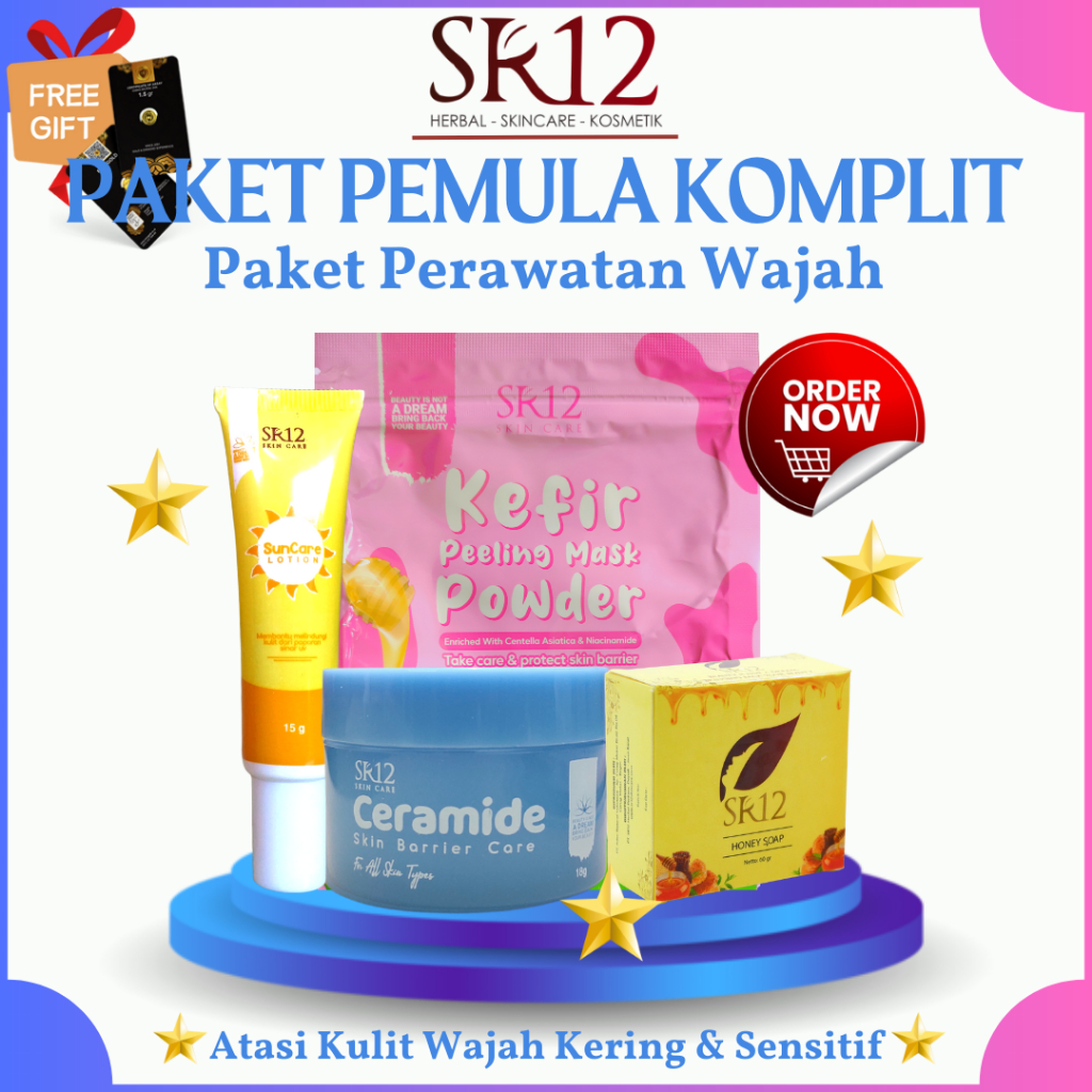 Jual Paket Komplit Untuk Pemula Sr12 Perawatan Skincare Aman And Alami Penetral Kulit Paket 7060