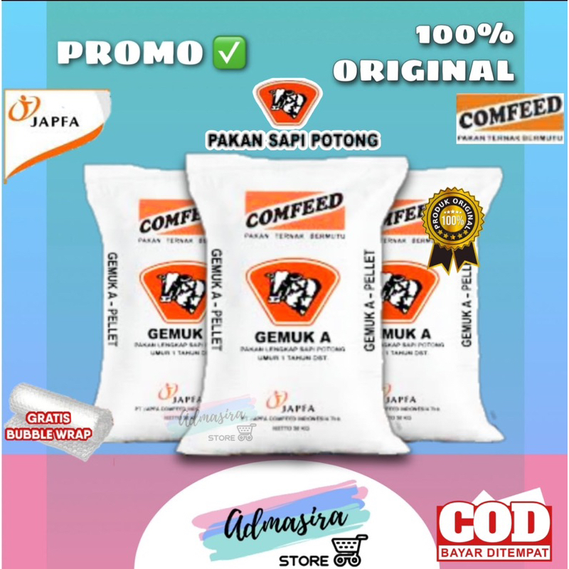 Jual Gemuk A 1kg Konsentrat Penggemuk Sapi Kambing Comfeed Repack 1 kg ...