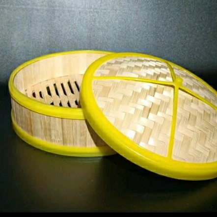 Jual Steamer + Cover Bamboo Dimsum Rim Plastic Ukuran 5 Inch 12.5cm ...