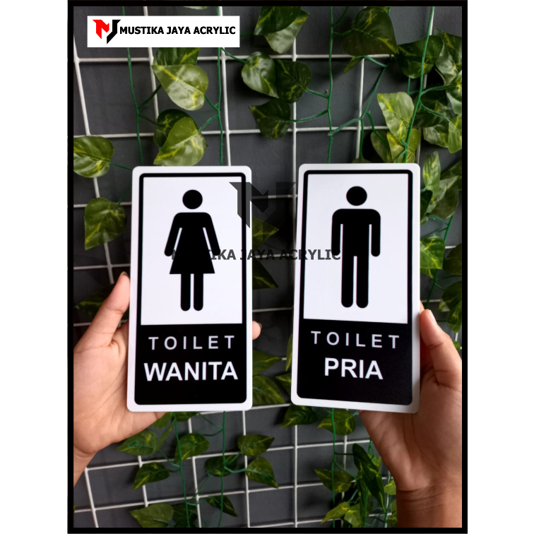 Jual Tulisan Toilet Pria Tulisan Toilet Wanita Bahan Acrylic Tahan Air Shopee Indonesia 9502