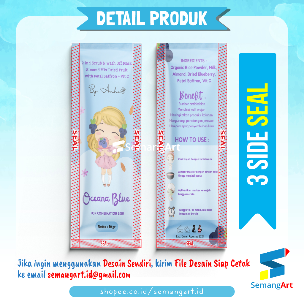 Jual Cetak Sachet Stick X Kemasan Minuman Serbuk Collagen Makanan