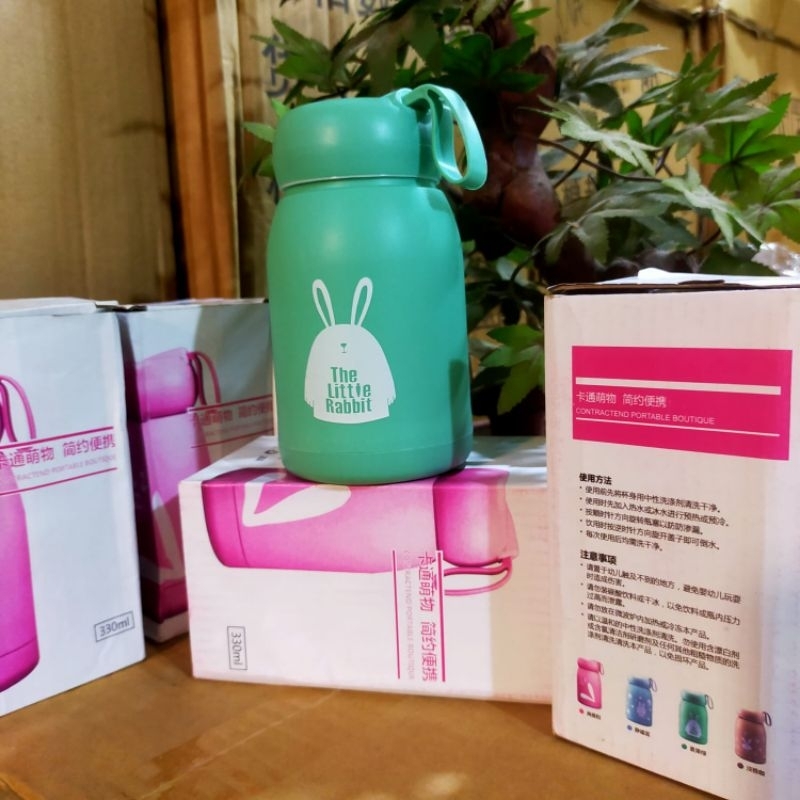 Jual BOTOL TUMBLER RABBIT / KELINCI 330ML SUDAH KEMAS BOK ASLI | Shopee ...