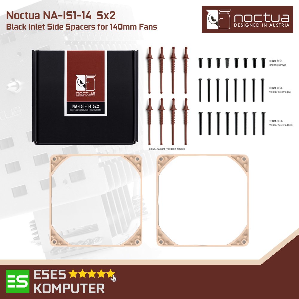 Jual Noctua NAIS114 Sx2 Inlet Side Spacers Frame For 140mm Fans