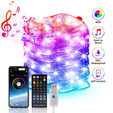 Lampu String Light Led 10 Meter Usb Remote Lampu Hias Dekorasi Rgb Led