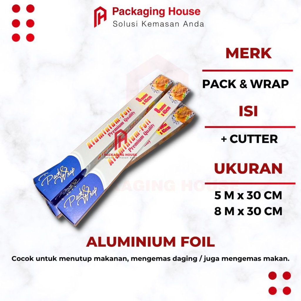Jual Aluminium Foil Roll Lembaran 5 m x 30 cm 8 m x 30 cm