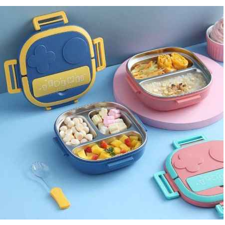 Bento Box Kids 1.3ML Lunch Box Kids with Sauce Container & Cutlery