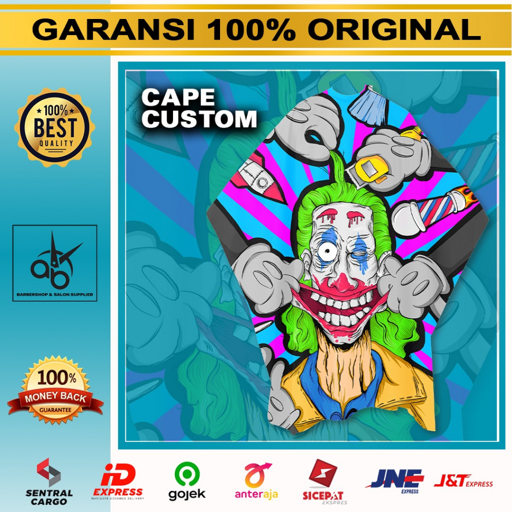 Jual Cape Barber Custom Full Printing Digital Art Limited Edition Kain ...