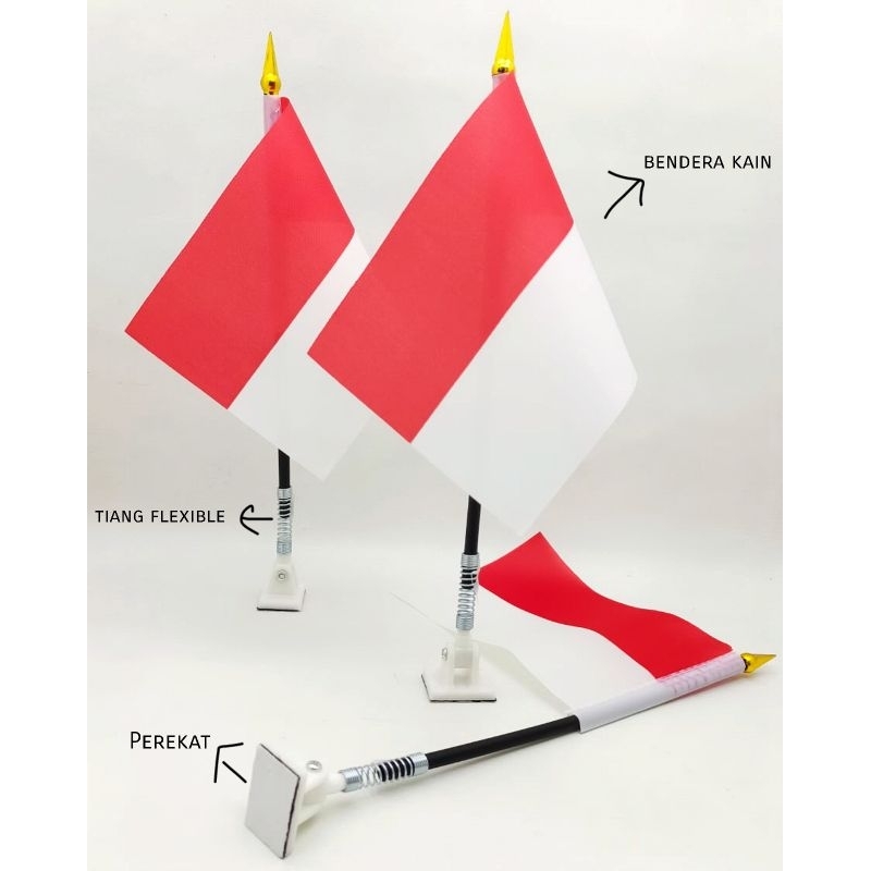 Jual Set Bendera Tiang Tempel Dengan Perekat Aksesoris Hiasan Dekorasi