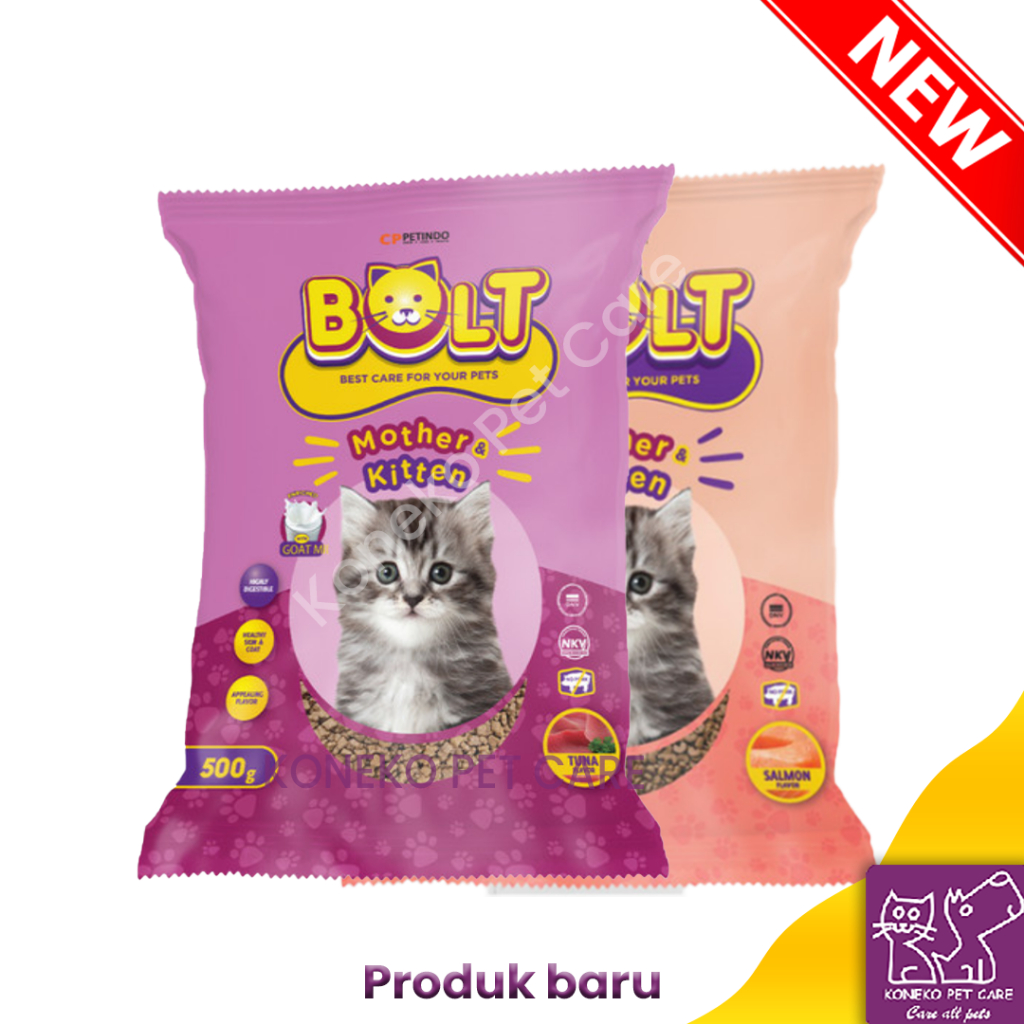 Jual Bolt Mother Kitten varian Salmon dan Tuna Freshpack 500gr | Shopee ...