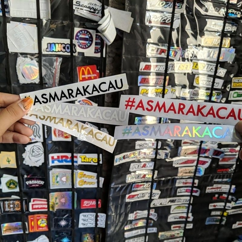 Jual STICKER ASMARAKACAU STICKER MOTOR STICKER MOBIL LAPTOP | Shopee ...