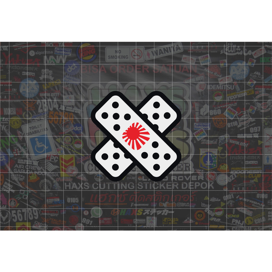 Jual Cutting Sticker JDM Plester Ukuran 5 Cm Untuk Motor Mobil Lecet