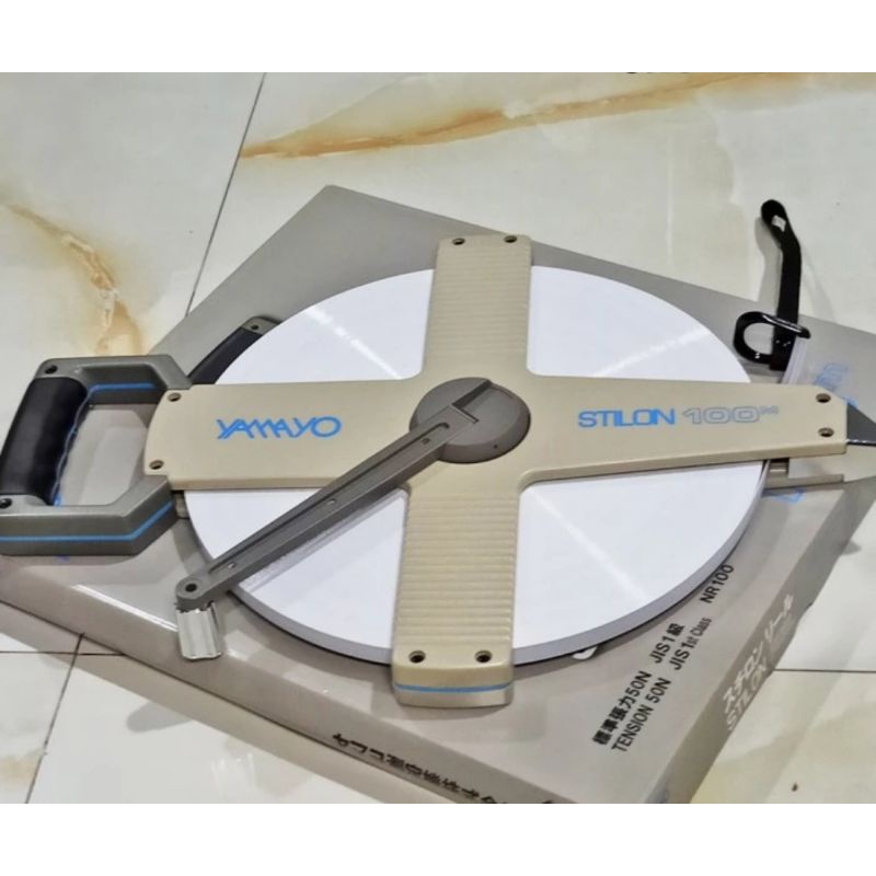 Jual measure tape YAMAYO STILON 100meter meteran tancap gulung 100M ...